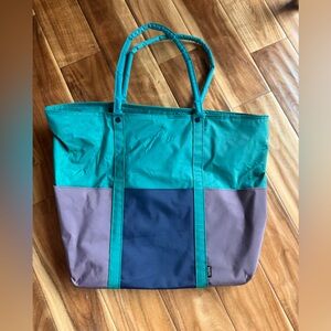 Totes Teal and Navy Colorblock Tote Bag